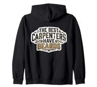 The Best Carpenters Have Beards Bearded Wood Worker Citazione Felpa con Cappuccio