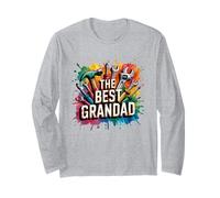 The Best Grandad Handyman Tools Acquerello Splash Design Maglia a Manica