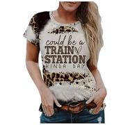 The Best - Maglietta da donna "Could be a Train Station Kinda Day", cachi, L