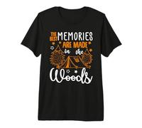 The Best Memories in The Woods Camping Hiking Camper Maglietta Premium