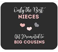 The Best Nieces Become Big Cousins Mouse Pad Durevoli Tappetino per Mouse Bordi Cuciti Mousepad for Lavoro Computer Laptop 25X30Cm