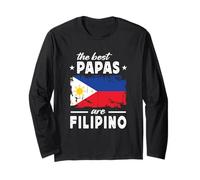 The Best Papas are Filipino Father's Day Philippines Flag Maglia a Manica