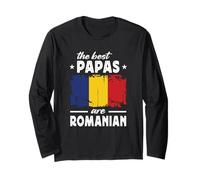The Best Papas are Romanian Father's Day Romania Flag Maglia a Manica