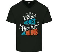 The Best Views Come Dal più Difficile Climb Uomo Scollo A V Cotone T-Shirt