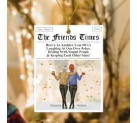 The Besties Times, Here's To Another Year Of Us, ornamento in acrilico personalizzato, ornamento per Bestie, regalo di amicizia, regalo di compleanno per migliore amica, sorella, colleghi, lei