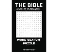 The Bible From Genesis to Numbers Word Search Puzzle Book: Word Searches with Easy to Read Print about The Bible from Genesis to Deuteronomy and More ... for Vacations, Holidays and Group Studies