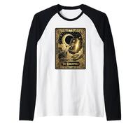 The Bibliophile Tarocco Carta Estetica Celeste Book Lover Maglia con Maniche Raglan