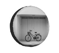 The Bicycle Next to the House - Copertura universale per ruota di scorta impermeabile e antipolvere, adatta per Jeep, SUV, camion e altro ancora, facile da installare con cinghie regolabili