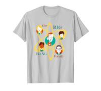 The Big Bang Theory Atomic Friends Maglietta, Uomo, Argento, L