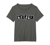 The Big Bang Theory Bazinga Elements Maglietta, Donna Plus-Size, Asfalto, 5X