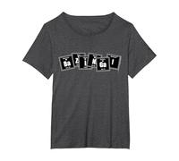 The Big Bang Theory Bazinga Elements Maglietta, Donna Plus-Size, Grigio Scuro, 4X