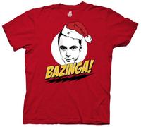 The Big Bang Theory Bazinga flash Sheldon Santa cappello Erwachsene ROT t-shirt Red XX-Large