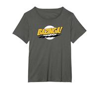 The Big Bang Theory Bazinga Maglietta, Donna Plus-Size, Asfalto, 3X
