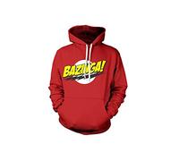 The Big Bang Theory Bazinga Super Logo Hoodie (Red), Small