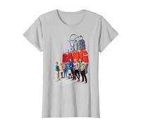 The Big Bang Theory Big Poster Maglietta, Donna, Argento, 3XL