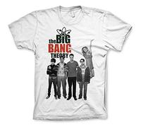 The Big Bang Theory Licenza Ufficiale TBBT Logo Uomo Maglietta (Bianca), Large