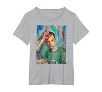 The Big Bang Theory Sheldon Painting Maglietta, Donna Plus-Size, Grigio Melange, 2X
