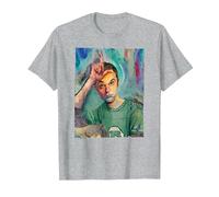 The Big Bang Theory Sheldon Painting Maglietta, Uomo, Grigio Melange, S