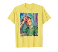 The Big Bang Theory Sheldon Painting Maglietta, Uomo, Limone, L
