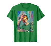 The Big Bang Theory Sheldon Painting Maglietta, Uomo, Verde Mela, S