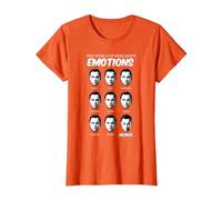 The Big Bang Theory Sheldon's Emotions Maglietta, Donna, Arancio, XXL