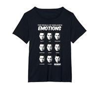 The Big Bang Theory Sheldon's Emotions Maglietta, Donna Plus-Size, Nero, 1X