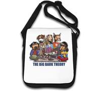 The Big Bark Theory - Borsa a tracolla con parodia di cani, serie TV, colore: Bianco