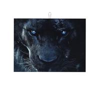 The Big Black Faced Lion - Tappetino scolapiatti in microfibra, riutilizzabile, lavabile, per accessori da cucina, 45,7 x 61 cm