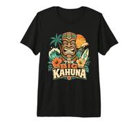 The Big Kahuna Hawaiian Tiki Surf Vintage Tropical Maglietta Premium