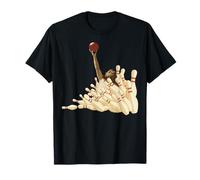 The Big Lebowski Bowling Pins Portrait Maglietta