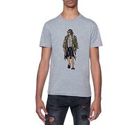 The Big Lebowski The Dude Maglietta Grigio da Uomo a Maniche Corte Girocollo T-Shirt Grey Mens M
