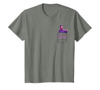 The Big Lebowski The Jesus Pocket Hit Maglietta, Bambini, Verde Militare mélange, 10 Anni