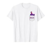 The Big Lebowski The Jesus Pocket Hit Maglietta, Uomo, Bianco, L