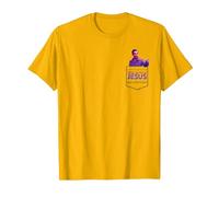 The Big Lebowski The Jesus Pocket Hit Maglietta, Uomo, Oro Brillante, S