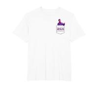 The Big Lebowski The Jesus Pocket Hit Maglietta, Uomo Taglie Grandi, Bianco, 4X Tall