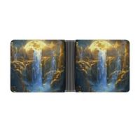 The Big Moon - Portafoglio a due ante in pelle, sottile, porta carte di credito, Stile:, Taglia unica