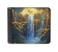 The Big Moon - Portafoglio sottile da uomo, in pelle, con porta carte di credito, Stile:, Taglia unica