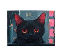 The Black Cat Has Red Eyes Puzzle in legno da 500 pezzi puzzle per adulti impegnativo puzzle per dimensioni di gioco 38,1 x 50,2 cm