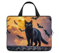 The Black Cat is Pacing on The Roof - Custodia protettiva per computer portatile da 17 pollici, per viaggi d'affari o tablet