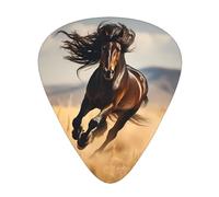 The Black Horse, set di plettri per chitarra, 12 pezzi, disponibile in 3 spessori, adatto per chitarre acustiche ed elettriche