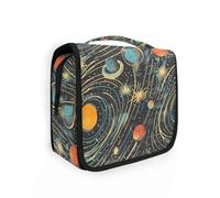 The Black Planet borsa da viaggio per trucchi con gancio per appendere Borsa grande kit verticale autoportante