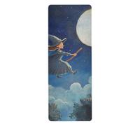 The Black Witch on Halloween yoga mat non tossico per pilates stampato, antiscivolo, yoga antiscivolo asciugamano e borsa tapete para ejercicio 180,3 x 66 cm