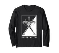 The Blair Witch Project Black And White Stick Figure Horror Maglia a Manica