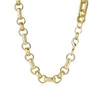 THE BLING KING Catena Belcher da uomo in oro da 18 mm con chiusura Albert da 61 cm | Collana da uomo grassetto Peso: 220 g