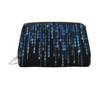 The Blue Binary Makeup Bag Travel Makeup Bag con scomparti, borsa da toilette portatile per donne, Oro, One Size