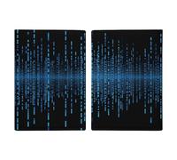The Blue Binary Matrix Passport Holder Fashion Passaporto Cover Passaporto Protector Travel Document Organizer ID Card Protector Squisito Passaporto Portafoglio Porta Carte di Credito