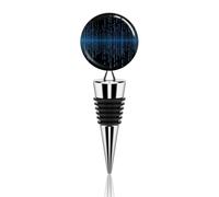 The Blue Binary Matrix Tappo per bottiglia di vino riutilizzabile tappi sottovuoto tappo decorativo ideale per risparmiare vino, accessorio regalo per bar, feste, matrimoni, occasioni celebrative