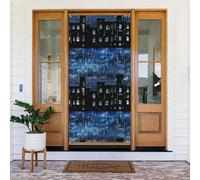The Blue Binary Print Door Cover Striscione, Riutilizzabile Decorazione Vacanza per Halloween, Natale, Feste