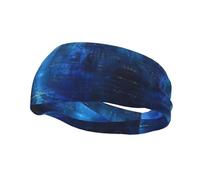 The Blue Binary Print Fasce elastiche per le donne Sport Head Wrap Unisex Sweatbands, per allenamento, yoga, corsa