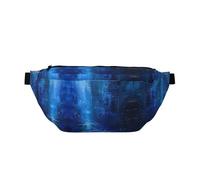 The Blue Binary Print Large Outdoor Sport Belt Bag, Crossbody Fanny Pack per donne uomini viaggio allenamento marsupio